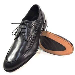 ALBERTO CICCIOLI 🇮🇹 MEN'S BLACK SOFT LEATHER COMFORT DERBY SHOES